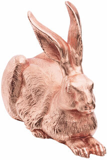 Sculpture "Dürer Hare" (2012), rose gold-plated tin version by Ottmar Hörl