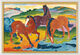 Obraz "Rudí koně" (1911), rámováno od Franz Marc