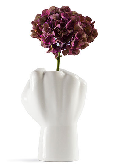 Porcelain vase "FCK", white version by Werkwaardig