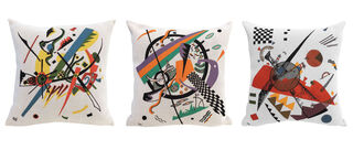 Set de 3 housses de coussin avec motifs de l'artiste de Wassily Kandinsky