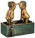 Skulptur "Herren im Bad", Bronze von Loriot