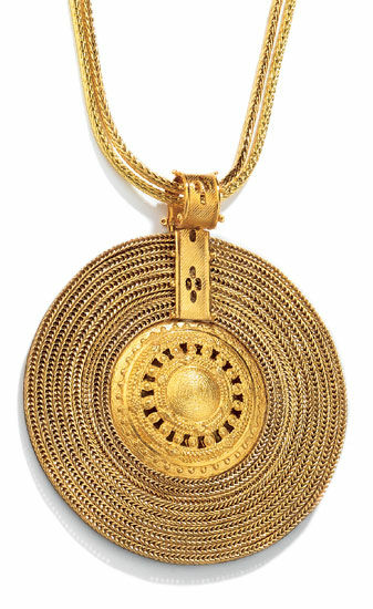 Necklace "Aten Sun Wheel" by Petra Waszak