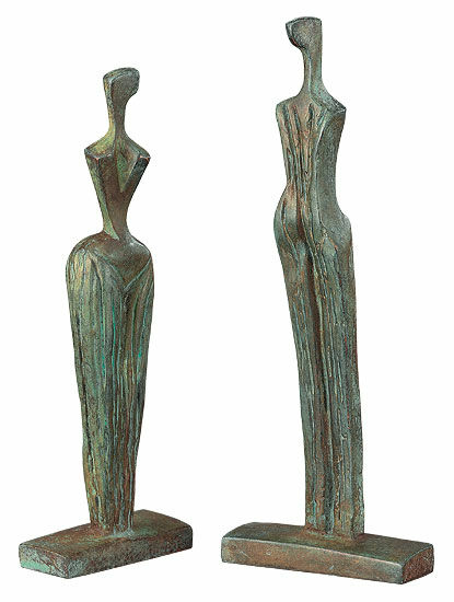 Sculptural group "La Familia", bronze version by Itzik Benshalom