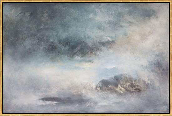Tableau "Blue Shades of Dawn" (2010), encadré de Susann Ohlendorf