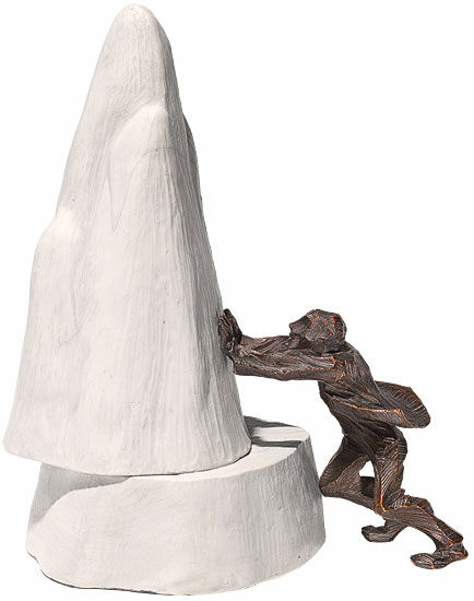 Sculptuur "Ik kan bergen verzetten" von Roman Johann Strobl