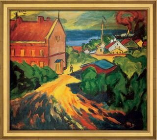 Picture "The Red Officials' House in Nidden", framed