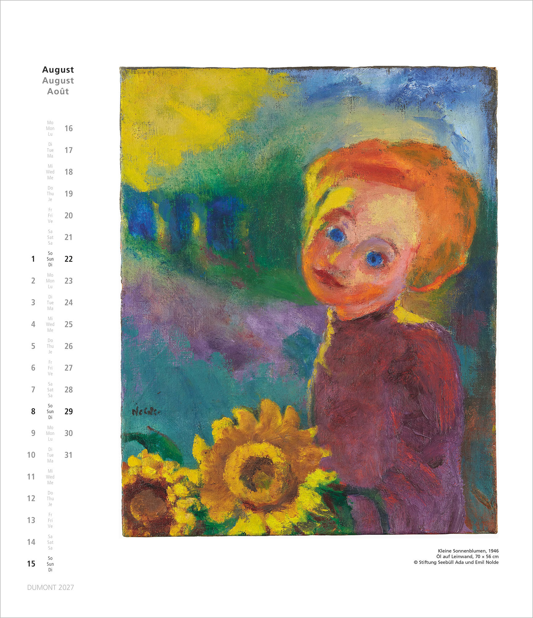 Konstnärskalender 2027 av Emil Nolde