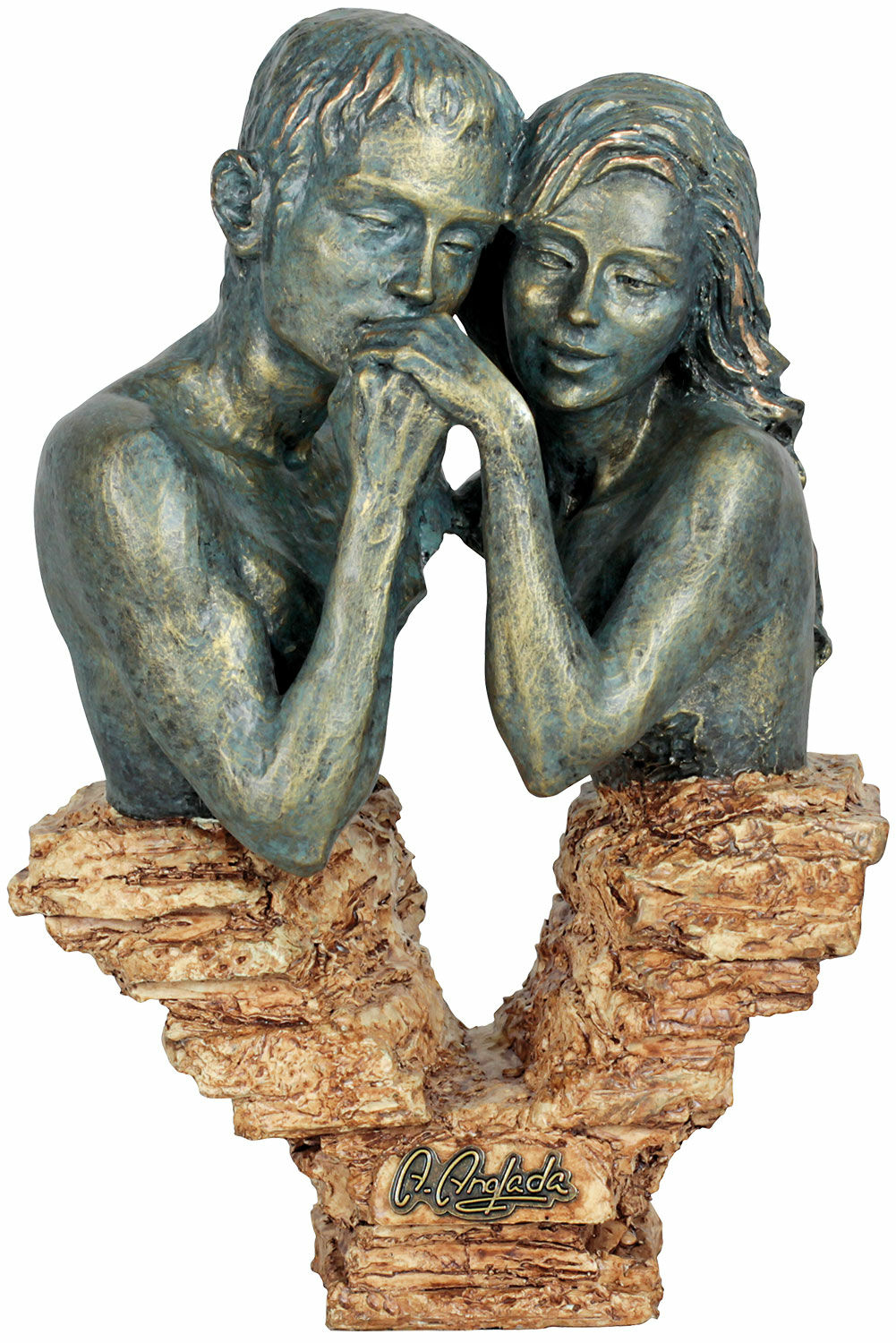 Skulptur "Første kærlighed", kunststen von Angeles Anglada
