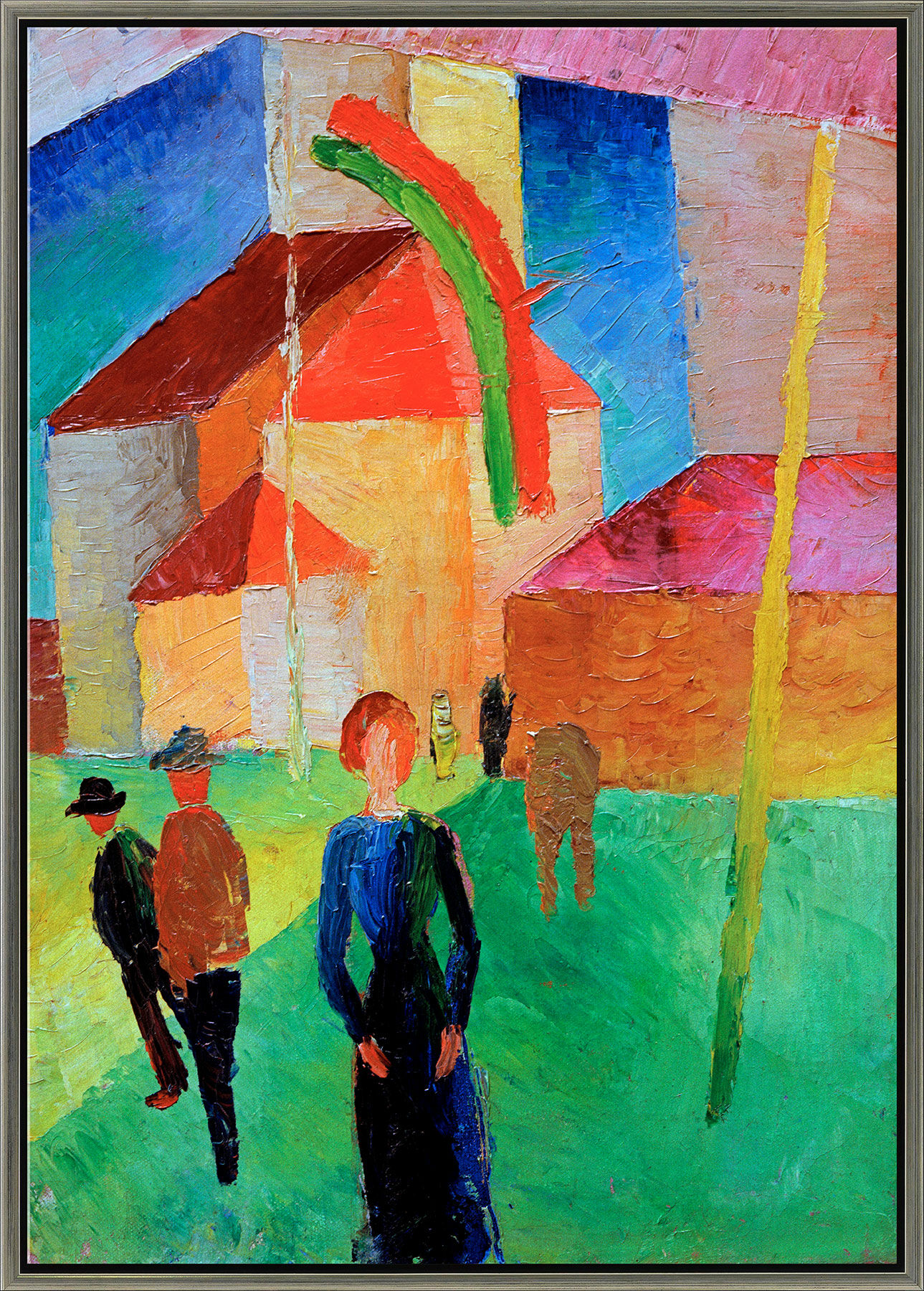 Picture "Flagged Church" (1914), framed by August Macke
