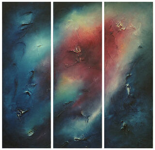 Triptychon "Nordlicht" (2001) (Original / Unikat), auf Keilrahmen