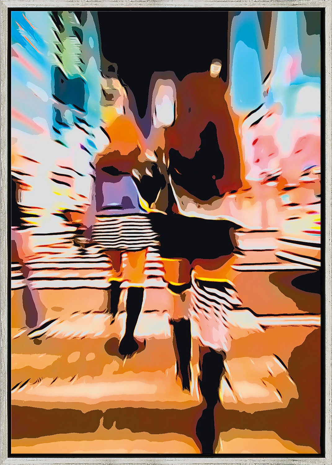 Bild "Girls Night" (2025) (Original / Unikat), gerahmt von Mavet