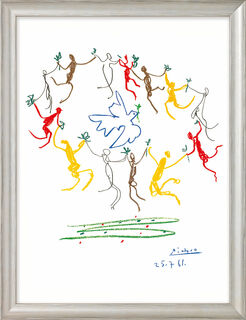 Billede "Runddansen" (1961), indrammet von Pablo Picasso