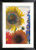 Bild "Solrosor och riddarsporrar" (ca 1935), svart och silverfärgad inramad version