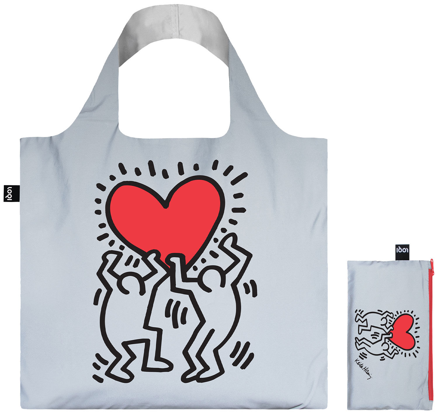 Bolso de asa corta "Dancing Heart" de Keith Haring