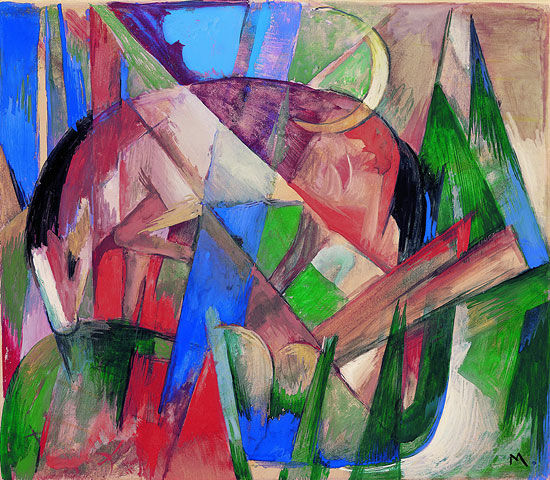 Picture "Mythical Creature II (Horse)" (1913), framed by Franz Marc
