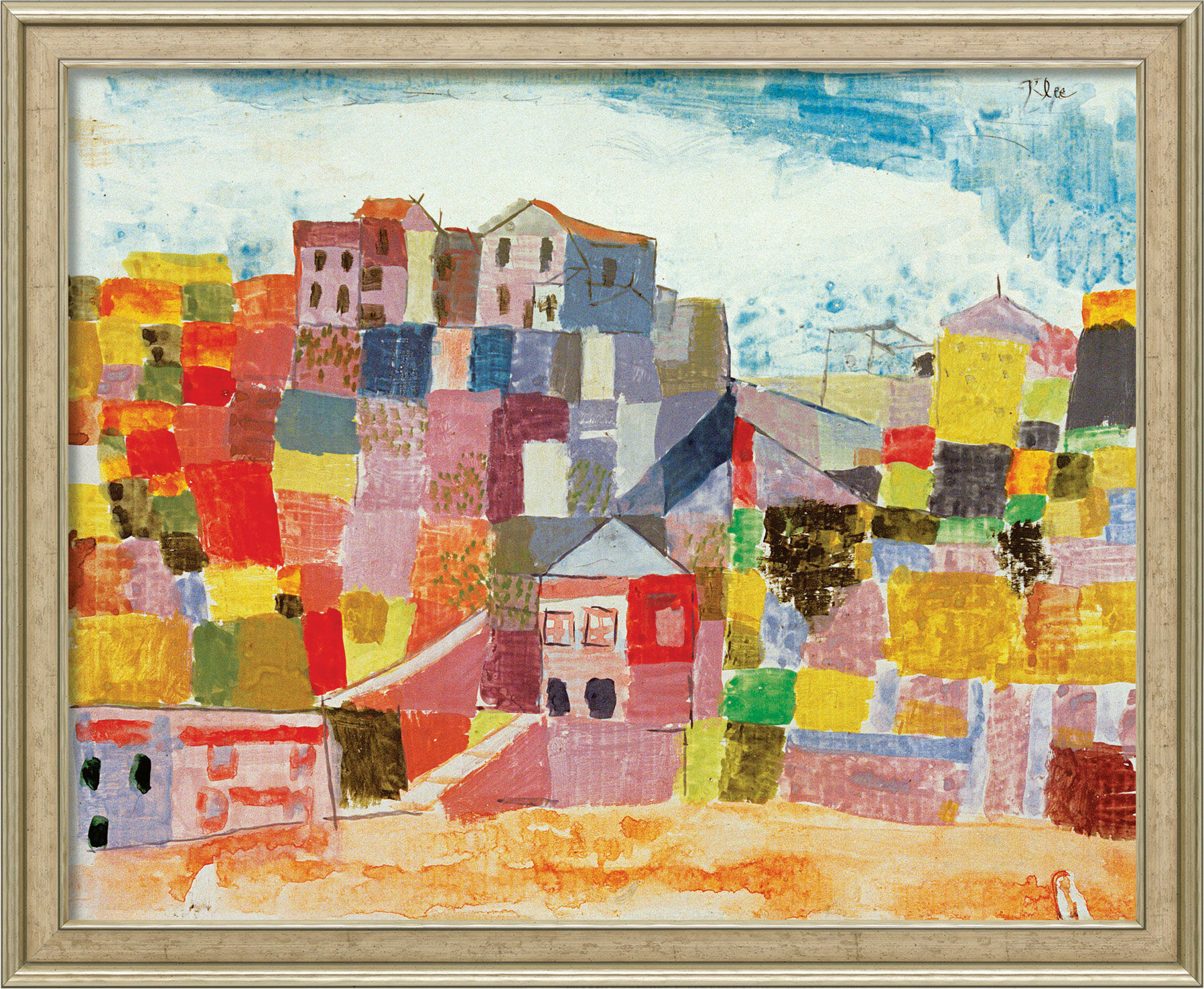 Billede "Sicilien nær S. Andrea" (1924), indrammet von Paul Klee