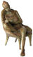Escultura "Reading Woman", bronce de Valerie Otte