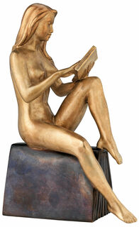 Skulptur "Lesende", Bronze von Richard Senoner