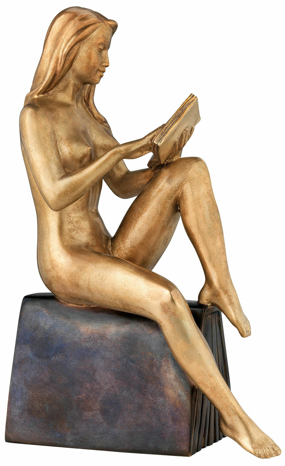 Skulptur "Lesende", Bronze von Richard Senoner