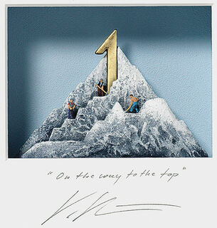 3D-Bild "On the way to the top", gerahmt von Volker Kühn
