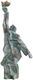Skulptur "Der Gedanke" (2023), Version Bronze grün von Christoph Fischer