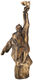 Skulptur "Der Gedanke" (2023), Version Bronze braun von Christoph Fischer