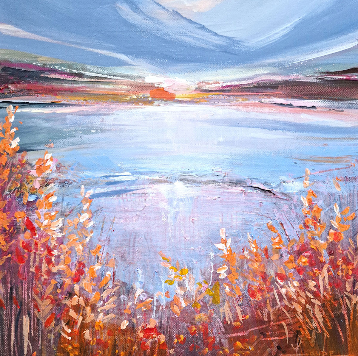 Bild "Where Silence Blooms" (2026) (Original / Unikat), auf Keilrahmen von Irina Laube
