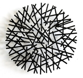 Oggetto da parete "Maze Round Black" (2025) (Pezzo unico)