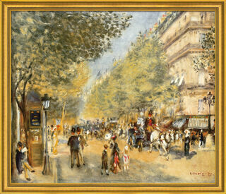 Bild "Die großen Boulevards" (1875), gerahmt von Auguste Renoir