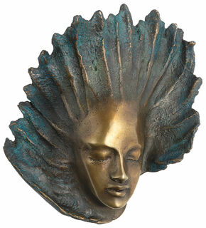 Wall sculpture "Angel", bronze version by Maria-Luise Bodirsky