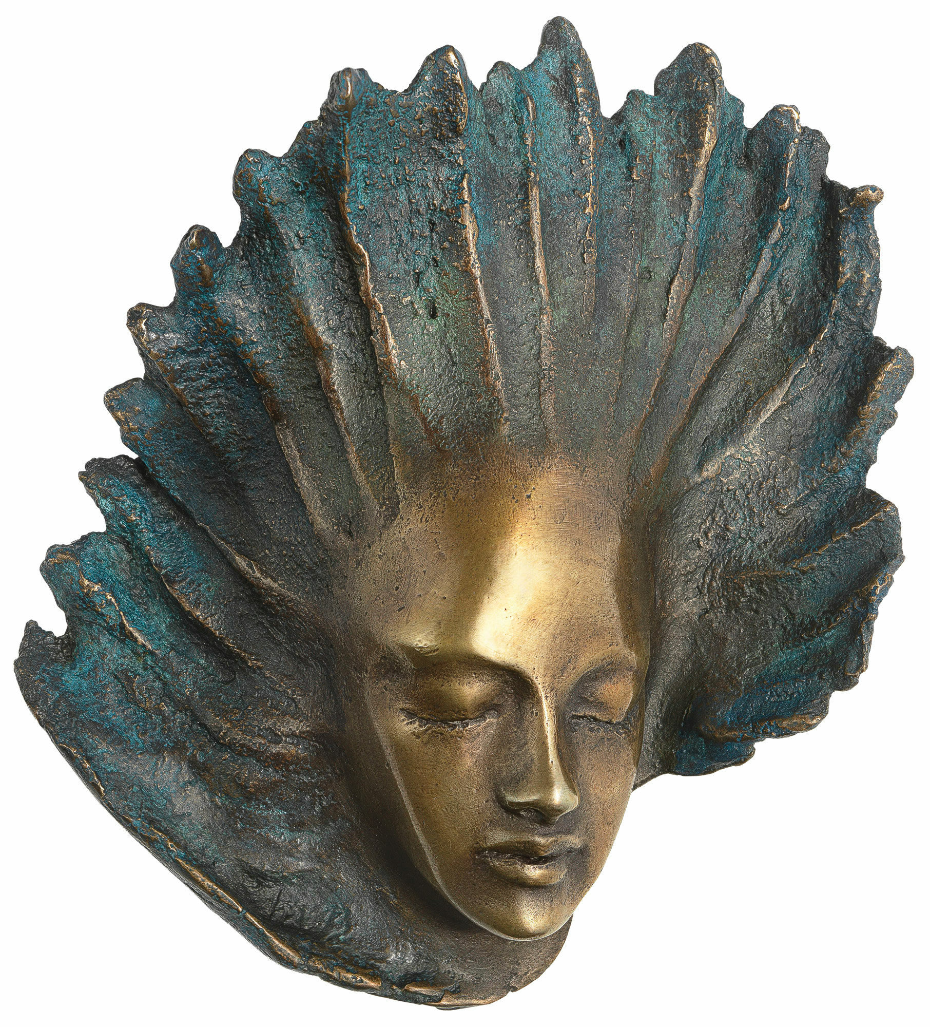 Wandsculptuur "Engel", bronzen versie von Maria-Luise Bodirsky