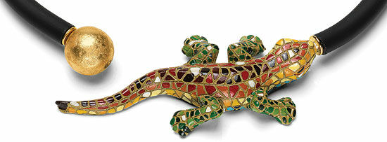 Necklace "Salamander" by Anna Mütz