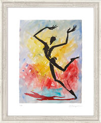 Bild "Jazz Dance" (2023), Version silberfarben gerahmt