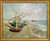 Picture "Fishing Boats on the Beach at Les Saintes-Maries-de-la-Mer" (1888), framed