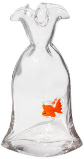 Glasvas / prydnadsföremål "Guldfisk"
