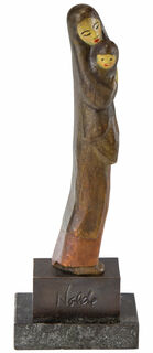 Sculpture "Mother with Child", bronze by Emil Nolde