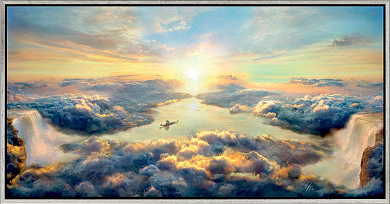 Bild "River of Oblivion - Fluss des Vergessens" (2007), gerahmt von Ule W. Ritgen