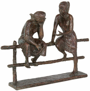 Sculpture "Dialogue", bronze by Jürgen Ebert