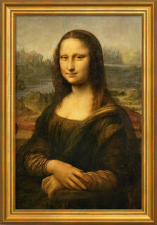 Bild "Mona Lisa (La Gioconda)" (um 1503/05), gerahmt von Leonardo da Vinci