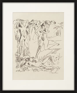 Bild "Komposition (mit drei Palauakten)" (1918) von Max Pechstein
