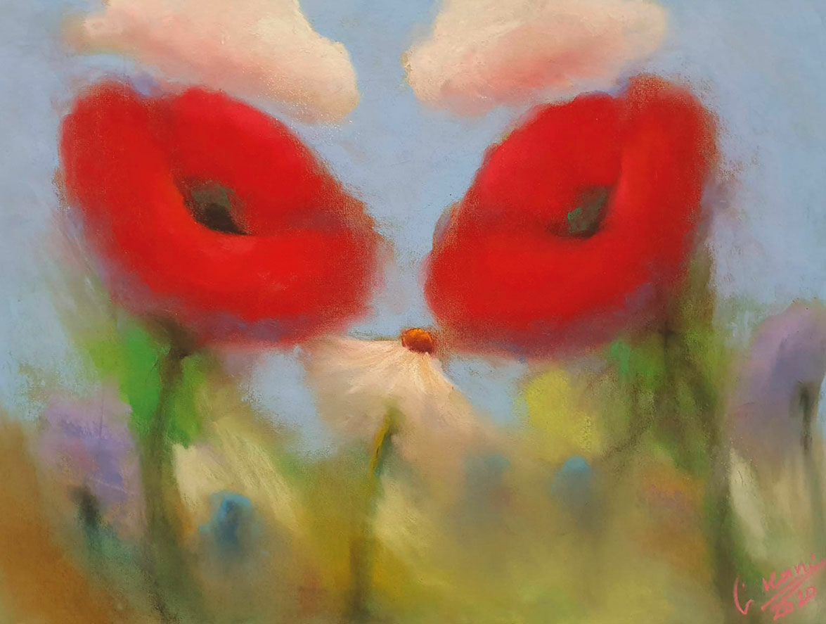 Picture "Poppies" (2020) (Original / Unique piece), unframed by Kani Alavi