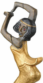 Skulptur "Birma-Tänzerin" (1914), Bronze teilvergoldet von Emil Nolde