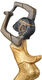 Skulptur "Burmesisk danser" (1914), bronze delvist forgyldt af Emil Nolde