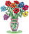 Oboustranná stojanová socha "Poppies"
