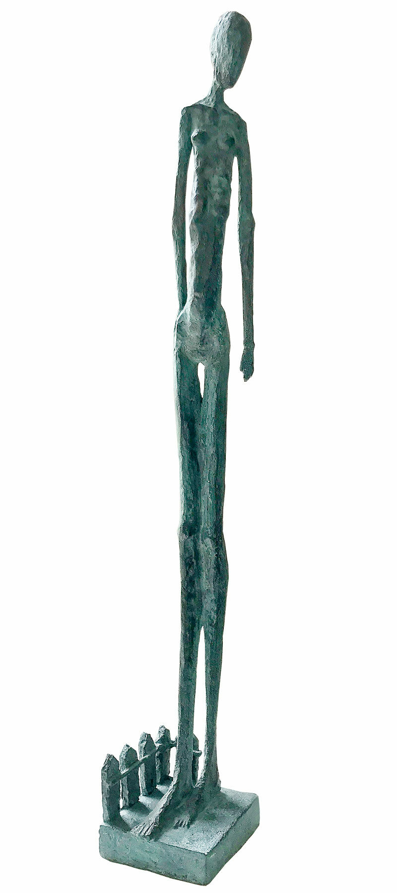 Skulptur "Frau im Garten" (2021), Bronze von Sibylle Waldhausen