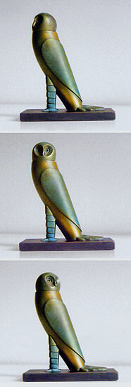 Sculpture "Little Owl", bronze by Paul Wunderlich