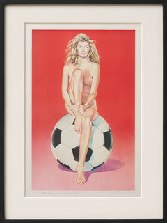 Picture "Soccer Fannie" (1998) by Mel Ramos