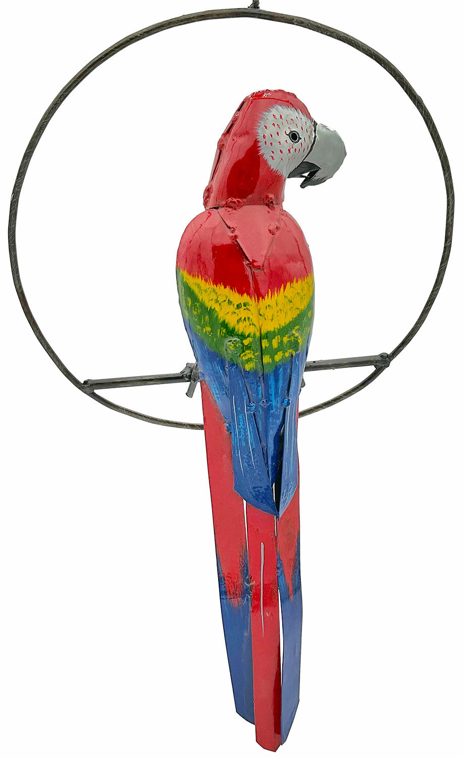 Garden ornament / hanging decoration "Macaw in a Ring"