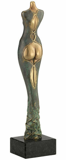Skulptur "Modellen", bronze von Michael Becker
