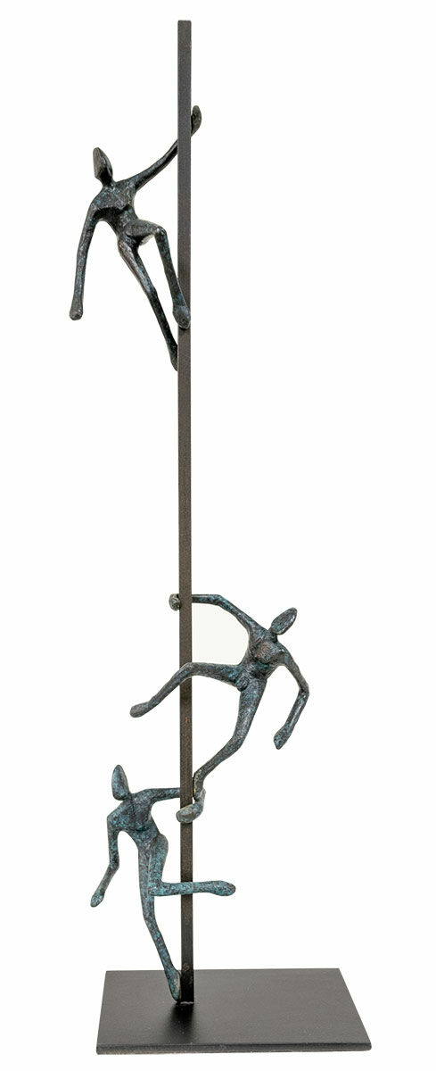Skulptur "Trin for trin", bronze von Guy Buseyne